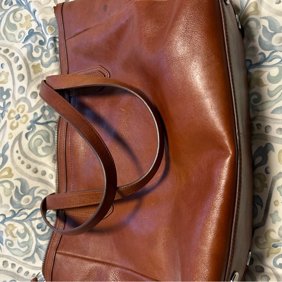 Chestnut brown leather satchel - Picture 4 of 4